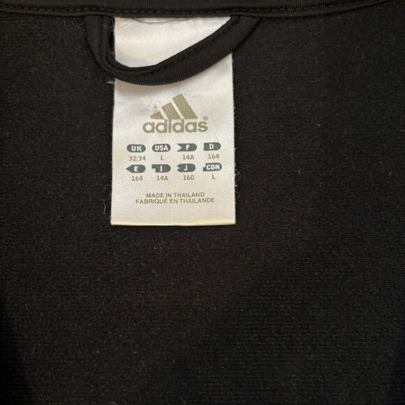 Adidas Black Full-Zip Track Jacket W/White Stripes Men's Size M - Picture 7 of 9